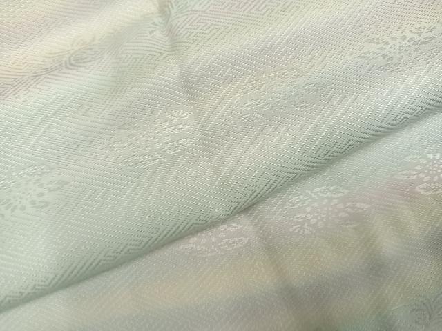 平和屋着物●長襦袢　無双仕立て　草花地紋　暈し染め　半衿刺繍　正絹　逸品　未使用　AABM8820ph
