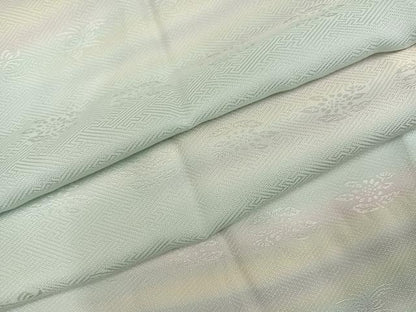 平和屋着物●長襦袢　無双仕立て　草花地紋　暈し染め　半衿刺繍　正絹　逸品　未使用　AABM8820ph