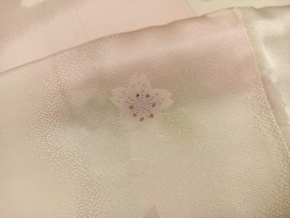 平和屋着物●長襦袢　袷　舞花文　正絹　逸品　未使用　AABM8823ph