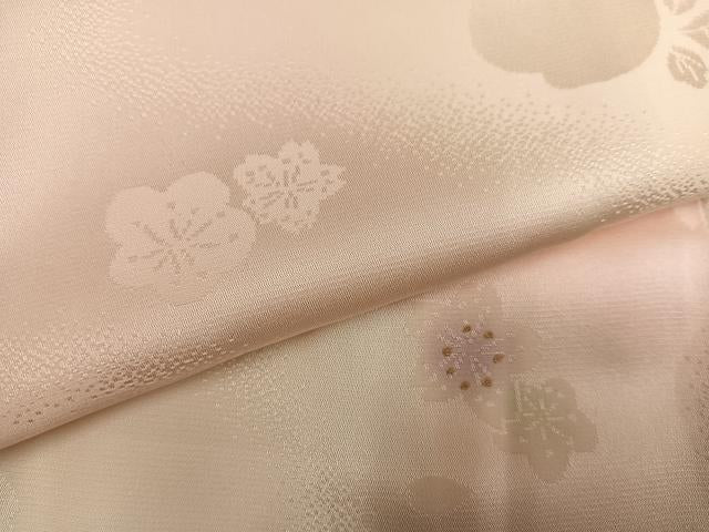 平和屋着物●長襦袢　袷　舞花文　正絹　逸品　未使用　AABM8823ph