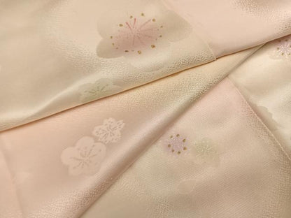 平和屋着物●長襦袢　袷　舞花文　正絹　逸品　未使用　AABM8823ph