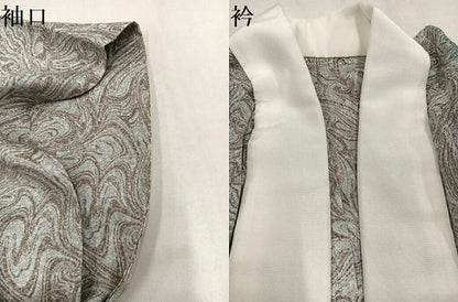 平和屋着物●長襦袢　無双仕立て　墨流し文　暈し染め　正絹　逸品　AABM8826ph