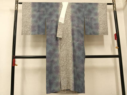 平和屋着物●長襦袢　無双仕立て　墨流し文　暈し染め　正絹　逸品　AABM8826ph