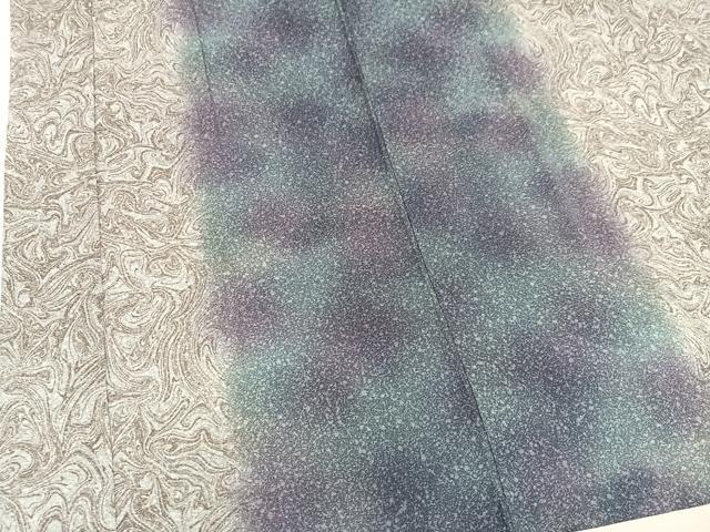 平和屋着物●長襦袢　無双仕立て　墨流し文　暈し染め　正絹　逸品　AABM8826ph