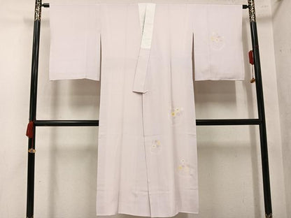平和屋着物●長襦袢　袷　絞り　草花文　正絹　逸品　AABM8827ph