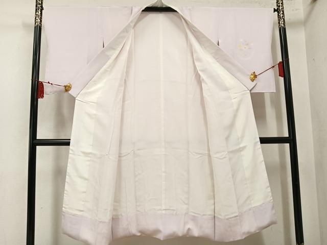 平和屋着物●長襦袢　袷　絞り　草花文　正絹　逸品　AABM8827ph