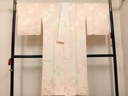 平和屋着物●長襦袢　袷　梅地紋　暈し染め　正絹　逸品　AABM8828ph