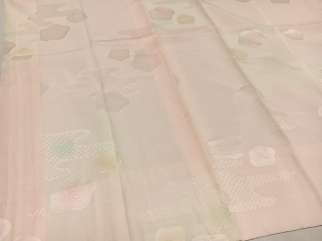 平和屋着物●長襦袢　袷　梅地紋　暈し染め　正絹　逸品　AABM8828ph