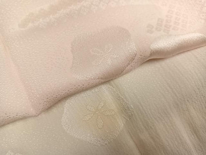 平和屋着物●長襦袢　袷　梅地紋　暈し染め　正絹　逸品　AABM8828ph
