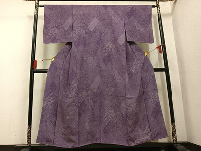 平和屋着物●江戸小紋　花唐草文　正絹　逸品　AABM8833ph