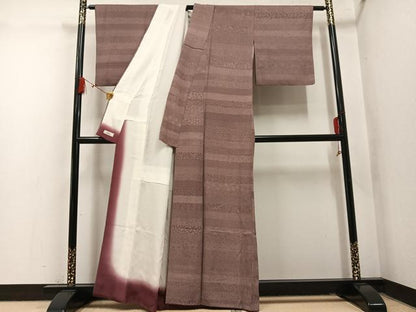 平和屋着物●伝統工芸士　関正三郎　江戸小紋　寄せ小紋柄　百柄　やまと誂製　正絹　逸品　AABM8834ph