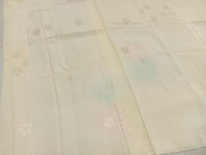 平和屋着物●長襦袢　袷　花地紋　暈し染め　正絹　逸品　AABM8836ph