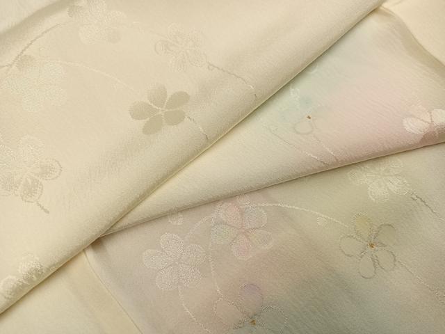 平和屋着物●長襦袢　袷　花地紋　暈し染め　正絹　逸品　AABM8836ph
