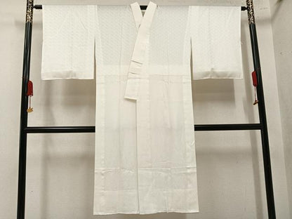 平和屋着物●長襦袢　無双仕立て　紗綾形地紋　東武百貨店扱い　正絹　逸品　AABM8837ph