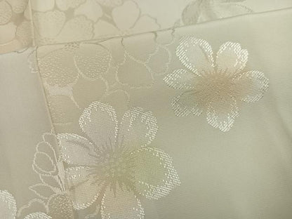 平和屋着物●長襦袢　袷　花地紋　正絹　逸品　AABM8838ph