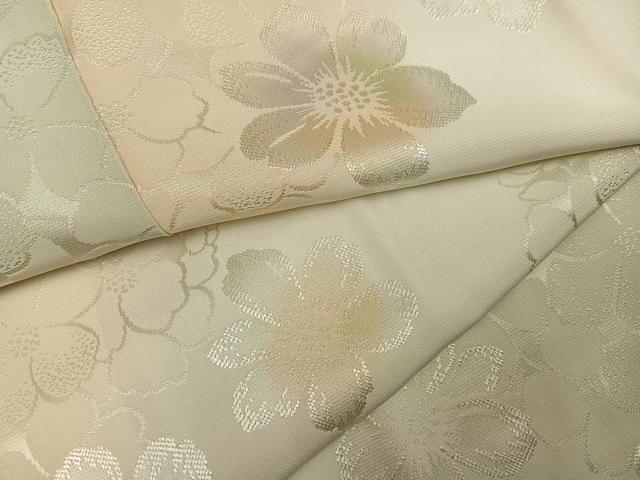 平和屋着物●長襦袢　袷　花地紋　正絹　逸品　AABM8838ph