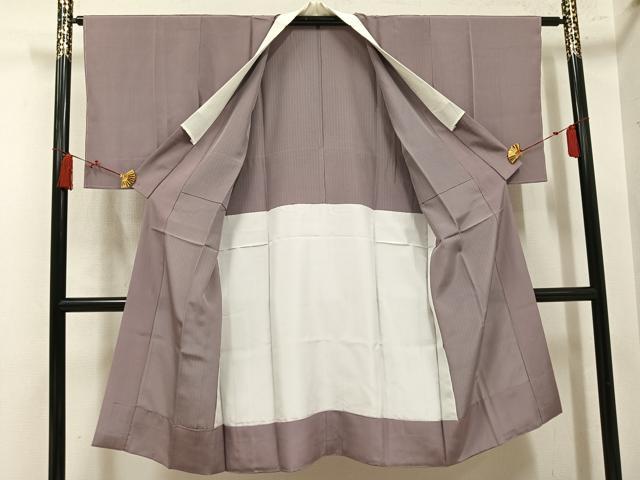 平和屋着物●長襦袢　無双仕立て　縞　正絹　逸品　AABM8839ph