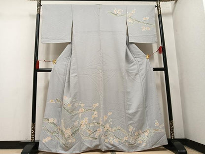 平和屋着物●訪問着　枝花文　正絹　逸品　AABM8845ph