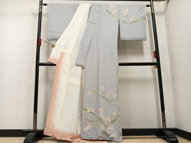 平和屋着物●訪問着　枝花文　正絹　逸品　AABM8845ph