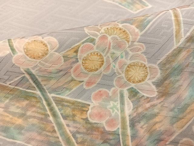 平和屋着物●訪問着　枝花文　正絹　逸品　AABM8845ph