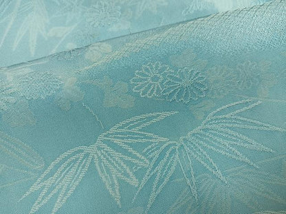 平和屋着物●上質な小紋　草花地紋　正絹　逸品　AABM8869ph