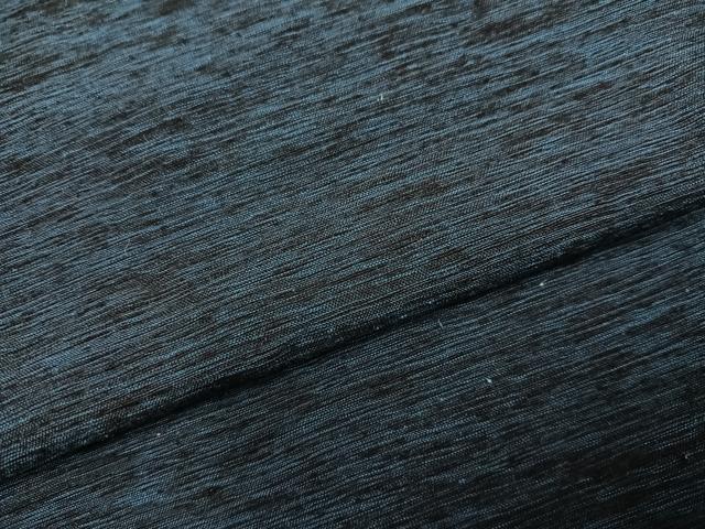 平和屋着物●男性　紬　アンサンブル　色無地　鉄御納戸色　正絹　逸品　AABM8872ph