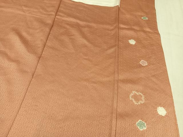 平和屋着物●訪問着　絞り　刺繍　梅　草花文　金彩　正絹　逸品　AABM8891ph