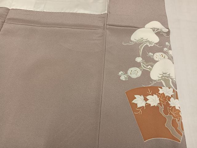 平和屋着物●豪華色留袖　駒刺繍　飛鶴立波草花文　千鳥　暈し染め　金彩　正絹　逸品　AABM8903ph