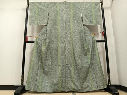 平和屋着物●本場大島紬　染大島　間道　正絹　逸品　AABM8907ph