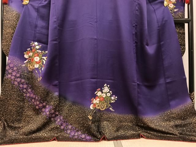 平和屋着物●豪華振袖　花車文　暈し染め　金彩　正絹　逸品　AABM8910ph