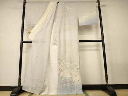 平和屋着物＊夏物　訪問着　絽　総刺繍　宝尽くし　暈し染め　正絹　逸品　AABM9025jd