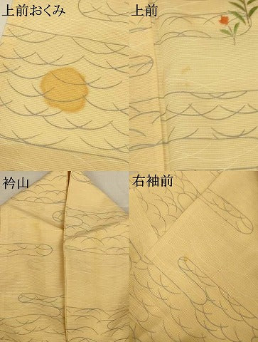 平和屋着物＊夏物　訪問着　絽　総刺繍　草花芝文　正絹　逸品　AABM9075jd
