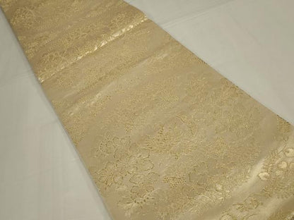平和屋着物◎六通柄袋帯　花鳥文　金糸　正絹　逸品　未使用　AABM9096ou