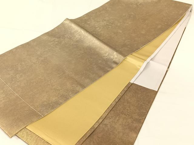 平和屋着物◎九寸開き名古屋帯　霞文　引箔　正絹　逸品　AABM9128dk