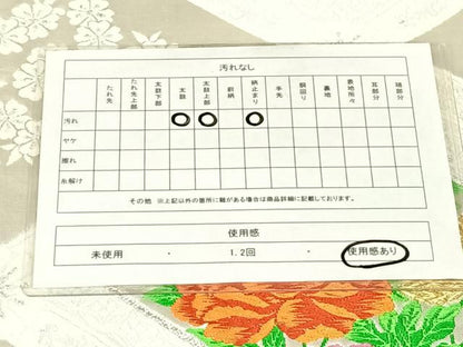 平和屋着物◎六通柄袋帯　唐織　松皮菱花文　金銀糸　正絹　逸品　AABM9147dk