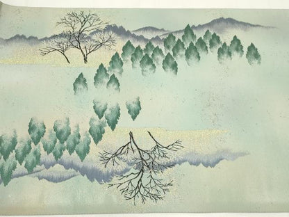 平和屋着物◎西陣　志都香謹製　太鼓柄袋帯　風景文　金銀糸　引箔　証紙付き　正絹　逸品　未使用　AABM9174ou