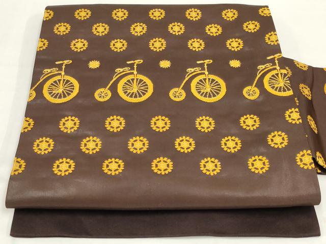 平和屋着物◎九寸名古屋帯　唐織　器物文　正絹　逸品　AABM9196ou