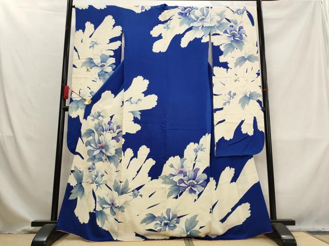 平和屋着物■豪華振袖　駒刺繍　草花文　銀彩　正絹　逸品　AABM9339st