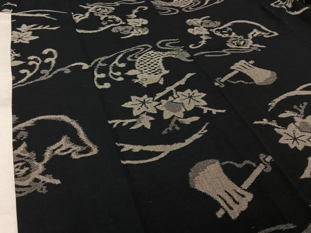 平和屋着物●久留米絣　単衣　金太郎　綿　逸品　AABM9620jh