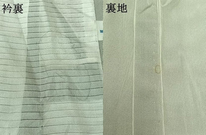 平和屋着物▽訪問着　無双　紗袷　紗×紗　草花文　金銀彩　装道　正絹　逸品　AABM9630jh