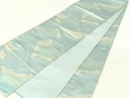 平和屋着物◎全通柄袋帯　立波文　銀糸　正絹　逸品　AABM9763dk
