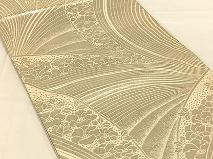 平和屋着物◎両面六通柄袋帯　唐織　花車文　金銀糸　正絹　逸品　AABM9768dk