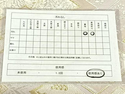 平和屋着物◎六通柄袋帯　花蝶文　金銀糸　正絹　逸品　AABM9784dk