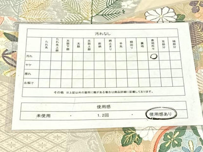 平和屋着物◎六通柄袋帯　唐織　花鳥文　金銀糸　正絹　逸品　AABM9793dk
