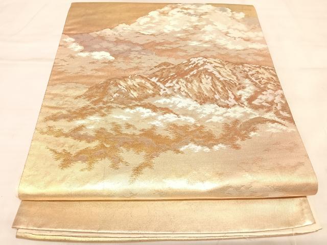 平和屋着物◎六通柄袋帯　山頂の朝　金糸　引箔　正絹　逸品　AABM9813yx