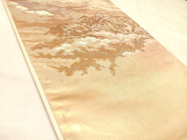 平和屋着物◎六通柄袋帯　山頂の朝　金糸　引箔　正絹　逸品　AABM9813yx