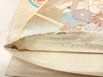 平和屋着物◎九百佐賀錦　六通柄袋帯　織匠宝文　金銀糸　正絹　逸品　AABM9820yx