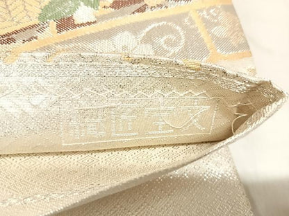 平和屋着物◎九百佐賀錦　六通柄袋帯　織匠宝文　金銀糸　正絹　逸品　AABM9820yx