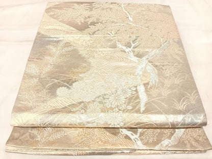 平和屋着物◎六通柄袋帯　京洛錦　二重引箔　金銀糸　正絹　逸品　AABM9824yx