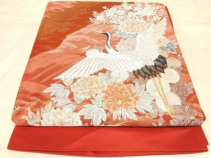 平和屋着物◎西陣　とみや織物謹製　六通柄袋帯　唐織　寿翔　金糸　正絹　逸品　AABM9828yx